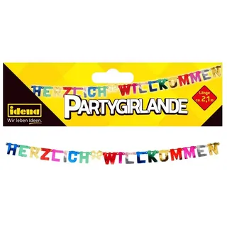 IDENA Girlande Herzlich Willkommen 2,1m