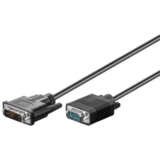 goobay DVI-I/VGA Kabel 2m, Full HD
