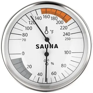 Saunathermometer, 2-in-1-Saunathermometer Fahrenheit und Hygrometer, Wandhalterung für Sauna, Innentemperatur- und Feuchtigkeitsmonitor,