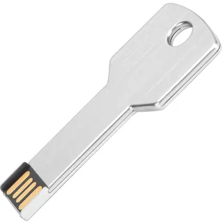AKLOSIPY 64 GB Key S USB FL-Laufwerk – Silberne USB-Speicherdisc für Computernutzung, U-Disc-Speicherung, Ideal für Datenübertragung, Tragbare Speicherlösung, Kompatibel mit PC und Auto