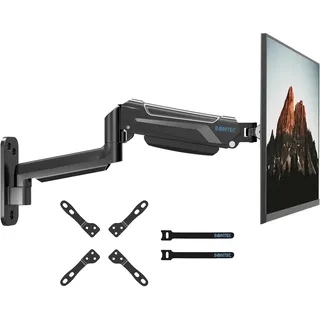 BONTEC Monitor Wandhalterung 13-42 Zoll Bildschirm bis 9 kg, VESA 200x200, Neigbar Schwenkbar Drehbar, Höhenverstellbar Monitor Wall Mount