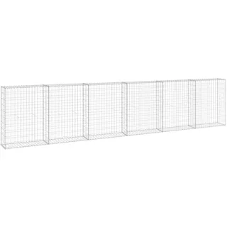 vidaXL Gabionenwand 300 × 30 × 100 cm