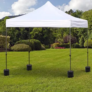 Outsunny Pavillon Standfuß Gewicht 4 Stück Ø0,25 x 0,06 m Schwarz