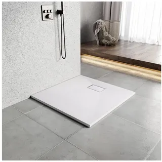 MEYKOERS Duschwanne SMC Duschtasse Rutschfest Duschwanne, Quadratisch weiß Quadratisch | 90 cm x 3.2 cm x 90 cm