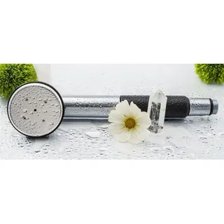 Kristallwirbel Dusche Aquadea ® LifePower 5 mit Implosions Wirbel Kammern Silber | Mitte: Bergkristall, Blume des Lebens. V. Schauberger: Umwandlung v. Druck in Sog. Für energetisiertes & vitalisiertes Wasser & mehr Wohlbefinden: die Wellness-Dusche. Handdusche, Handbrause