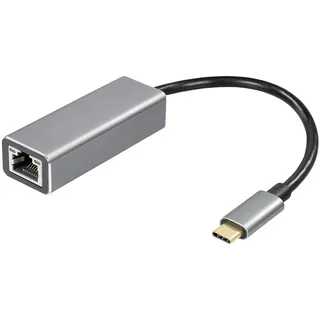 Maxtrack USB-C auf RJ45 10 cm Schwarz/Silber