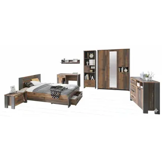 Forte Jugendzimmer CLIF Komplettset 8-tlg. Optik: Old Wood Vintage von Forte