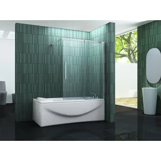 impex-bad Schiebetür-duschtrennwand Batch 120 x 150 (badewanne) - Transparent