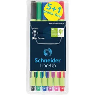 Schneider Line-Up Fineliner farbsortiert 0,4 mm, 5 St. + GRATIS 1 Fineliner