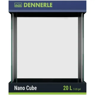 Dennerle Nano Cube, 20 Lliter, Aquarium, 25 x 25 x 30 cm | Mini-Aquarium mit abgerundeten Ecken, kompakte Maße für Nano-Aquaristik
