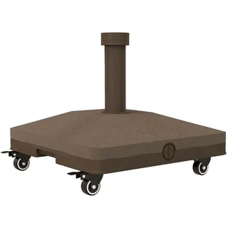 Sonnenschirmständer bis 20kg befüllbar Quadratisch Schirmständer mit Rolle