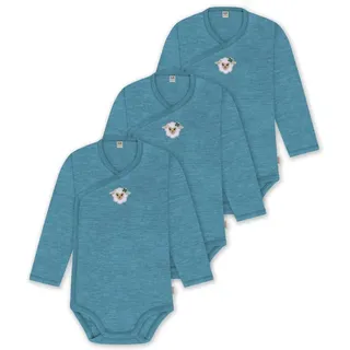 normani Outdoor Sports 3er Pack Merino Baby-Body in Blau | Gr.: 68