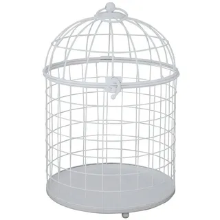 Grafelstein Dekoobjekt Deko-Vogelkäfig HEDWIG weiß aus Metall H31cm im modernen Landhausstil