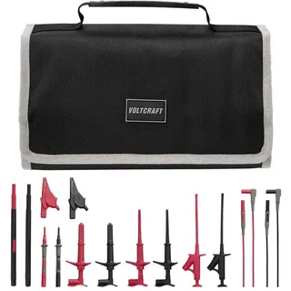 VOLTCRAFT MLSet-100 Messleitungs-Set Steckanschluss 4 mm Krokoklemmen, Prüfspitze, Buchse 4 mm 1.2 m Rot, Schwarz 1 St.