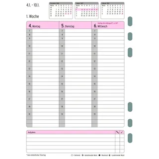 Chronoplan 50237 Wochenplan A5 2027 Weiß