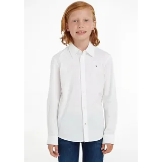 Tommy Hilfiger Kids Solid Langarmhemd - White - 3 Jahre