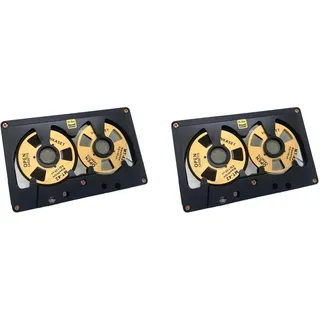 Masslla 2X Kassette Audio Reel to Reel Cassette 50 Minuten Blankoband Doppelseitig Metallspule Hohlgehäuse Selbstbau