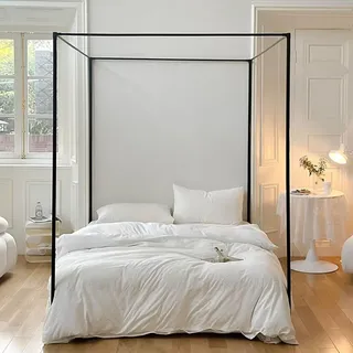 Betthimmelstangen und Rahmen für Betten in voller Größe – Eckpfostenunterstützung für Moskitonetz und elegante Schlafzimmer-Baldachin-Dekoration (Doppel)