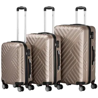 Zelsius Koffer-Set 3-tlg. champagner/beige