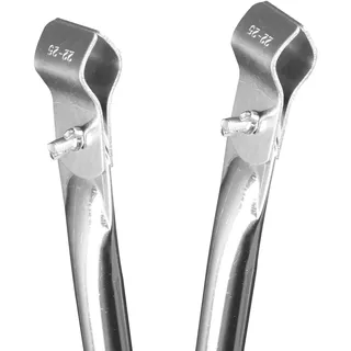 2 STÜCK - Stahl Zeltstange - mit 2X Klemmen - teleskopierbar 120-215cm - Ø22/19mm - 2 Teile - Verandastange leicht stabil Ersatz Gestänge Zelt Vorzelt Camping Zubehör Teleskopstange Dachauflagestange