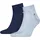 Men Quarter Sneakersocken Blau 47-49