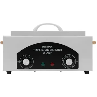 300W Heißluftsterilisator Desinfektion 220°C Sterilisationsgerät Hochtemperatur Sterilisator Desinfektionsschrank für Nagelwerkzeuge, Schönheitssalon, Friseursalon, Timer 1-60 Minuten (Weiß)