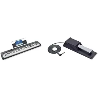 Casio CDP-S110 Black Digital Piano with SP-20 Piano Style Sustain Pedal