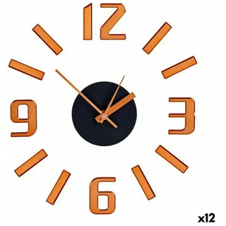 Bigbuy Bronze ABS -Wanduhr Ø 35 cm (12 Einheiten)
