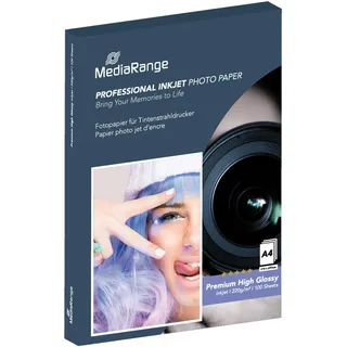 MediaRange Hochglanz Fotopapier A4 hochglänzend 220 g/m2 100 Blatt