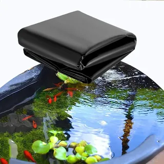 Generisch Teichfolie, wasserdichte und UV-beständig, 0.12 mm dick, Fischteichfolie für Fischteiche,Brunnen,Wassergarten und Wasserfall(1 * 1m)