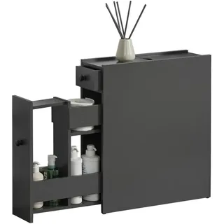 [en.casa] Badezimmerschrank Kihniö 58x16x48cm Dunkelgrau