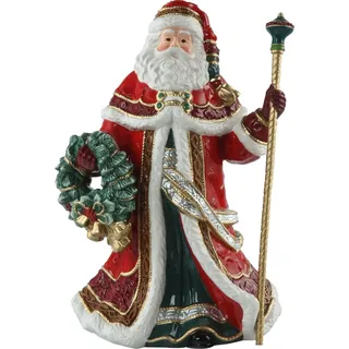 GOEBEL Santa mit Kranz und Stab 33 cm Bunt