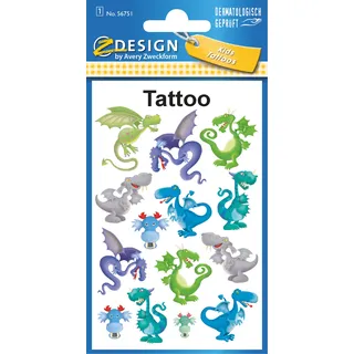 Avery Zweckform Avery Kindertattoos (Drachen) 14 Motive