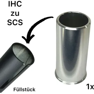 F26 Ethic DTC Stunt-Scooter IHC 31,8 auf SCS Lenker Füllstück Adapter Silber