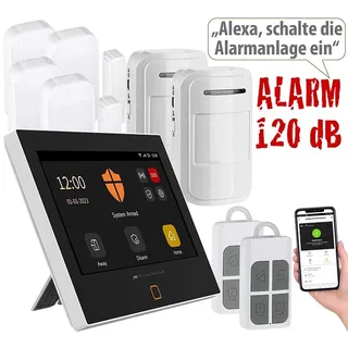 VisorTech 9-teiliges WLAN/4G-Alarmanlage-Set mit 2 Fernbedienungen & 6 Sensoren