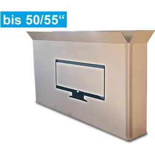 Geschickt Verpackt TV-Karton für Fernseher und Monitore bis 55" – 1360x150x850 mm - Braun