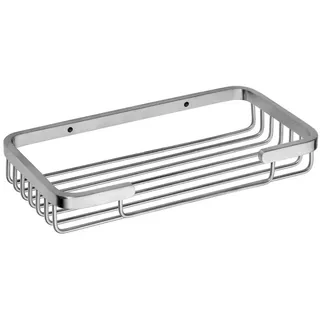 Brillantbad BEO Seifenkorb Messing Chrom gebürstet 100x230x30 mm für Bad & WC >> zum Bohren