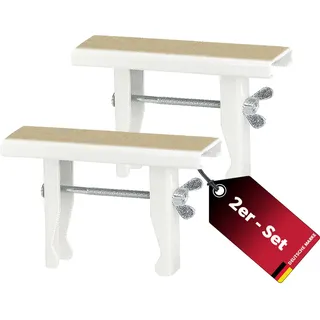 siwitec Universal-Heizkörperkonsole 150 x 32 x 1,25 mm im 2er-Set, vormontiert, weiß, Heizkörperkonsole