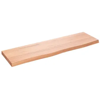 vidaXL Waschtischplatte Hellbraun 100x30x(2-4) cm Massivholz Behandelt