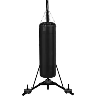 Faltbarer Boxsackständer 68kg Freistehender Rahmen Höhenverstellbar 182-230cm Boxen Kampfsport-Ausrüstung Stabile Dreiecksbasis Hochbelastbarer Stahl Hantelscheibenhalterung Heimtraining Fitnessstudio