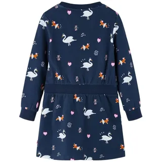 vidaXL Kinderkleid mit Langen Ärmeln Marineblau 116