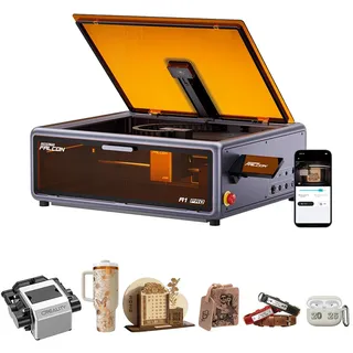 Creality Falcon A1 Pro 20W Laser Graviermaschine, Geschlossen Lasergravierer Laser Cutter mit Intelligenter Kamera, Touchscreen, Präziser Autofokus, App Steuerung