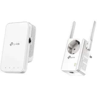 TP-Link RE330 WLAN Verstärker Repeater AC1200 (867MBit/s 5GHz + 300MBit/s 2,4GHz, WLAN Verstärker, App Steuerung, Signalstärkeanzeige) weiß & TL-WA860RE WLAN Repeater mit Steckdose weiß