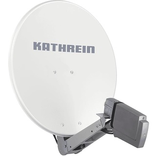 Kathrein CAS 70ws Twin Set bestehend aus Sat-Antenne CAS 06 Weiss + LNB UAS 572 Twin