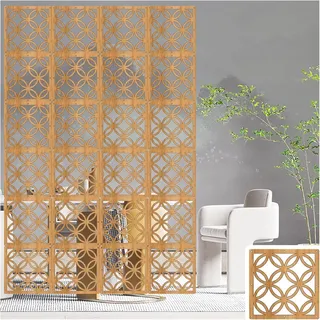 KjoiDWz Hängender Raumteiler, 5 mm Dicke ausgehöhlte Trennwand aus Holz und Kunststoff, Wohnzimmer, Büro, Restaurant(29cm-1pcs)