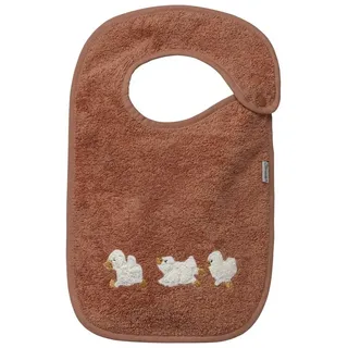 Sterntaler® Lätzchen Lätzchen Einlage ENTE Edda, (Set, 1-St), Wasserundurchlässiges Frottee-Lätzchen mit Druckknopfverschluss. braun