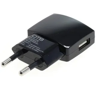 USB Netzteil / Ladeadapter, 1A, 1x USB, flache Bauform, schwarz