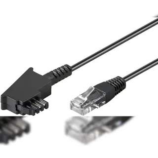 goobay TAE-F Anschlußkabel 3m,sw,St/St 51233