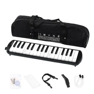 Melodica für Erwachsene, Blasinstrument mit Mundstücken, Luftklavier mit Tragetasche, Harmonium-Melodica, 32-Tasten-Melodica, Blasinstrument Melodica für Anfänger und Profis