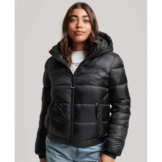 Superdry für Damen. W5011590A Sport Steppjacke Sport schwarz (L), Lässig, Nachhaltig, Recyceltes Nylon